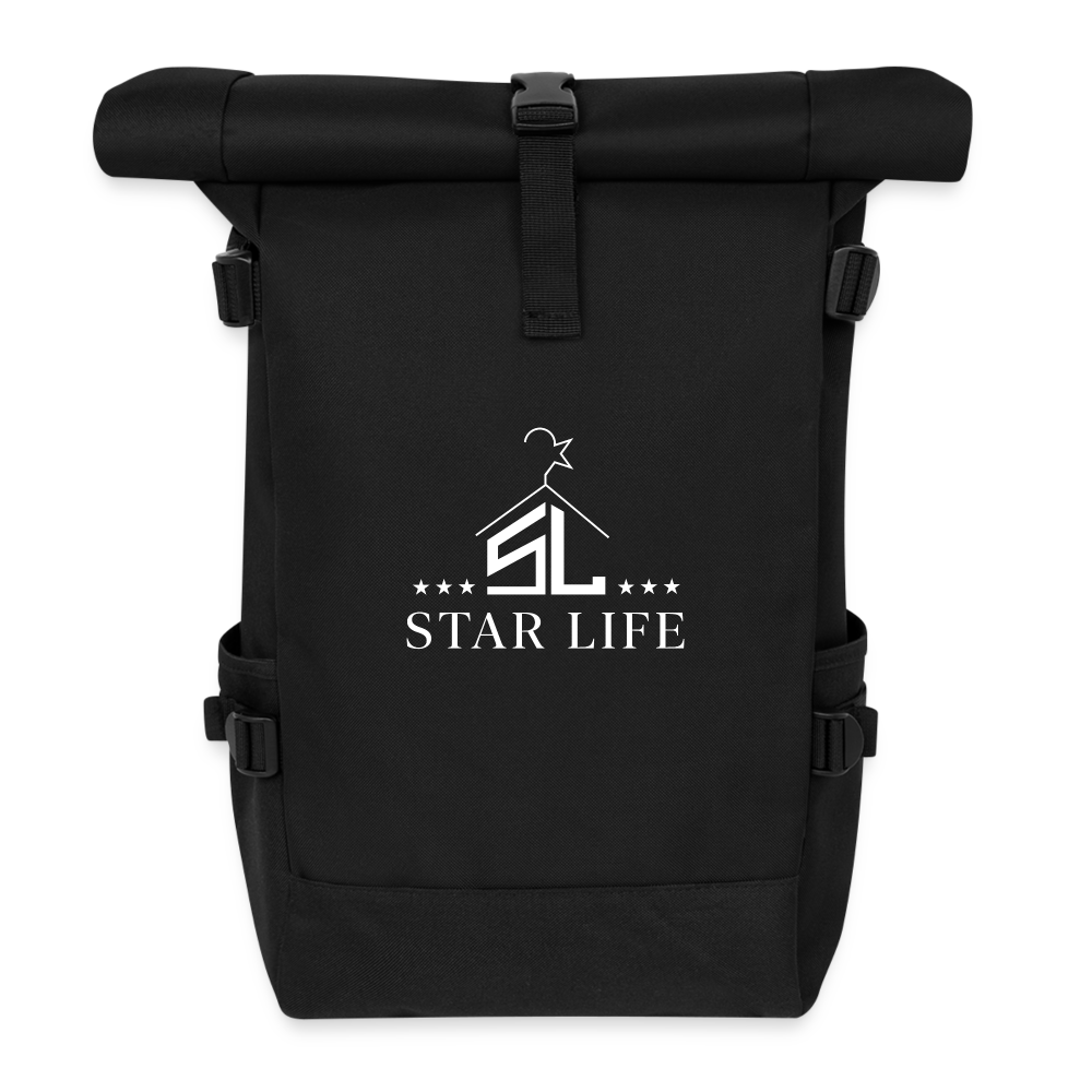 Roll Top Backpack - black