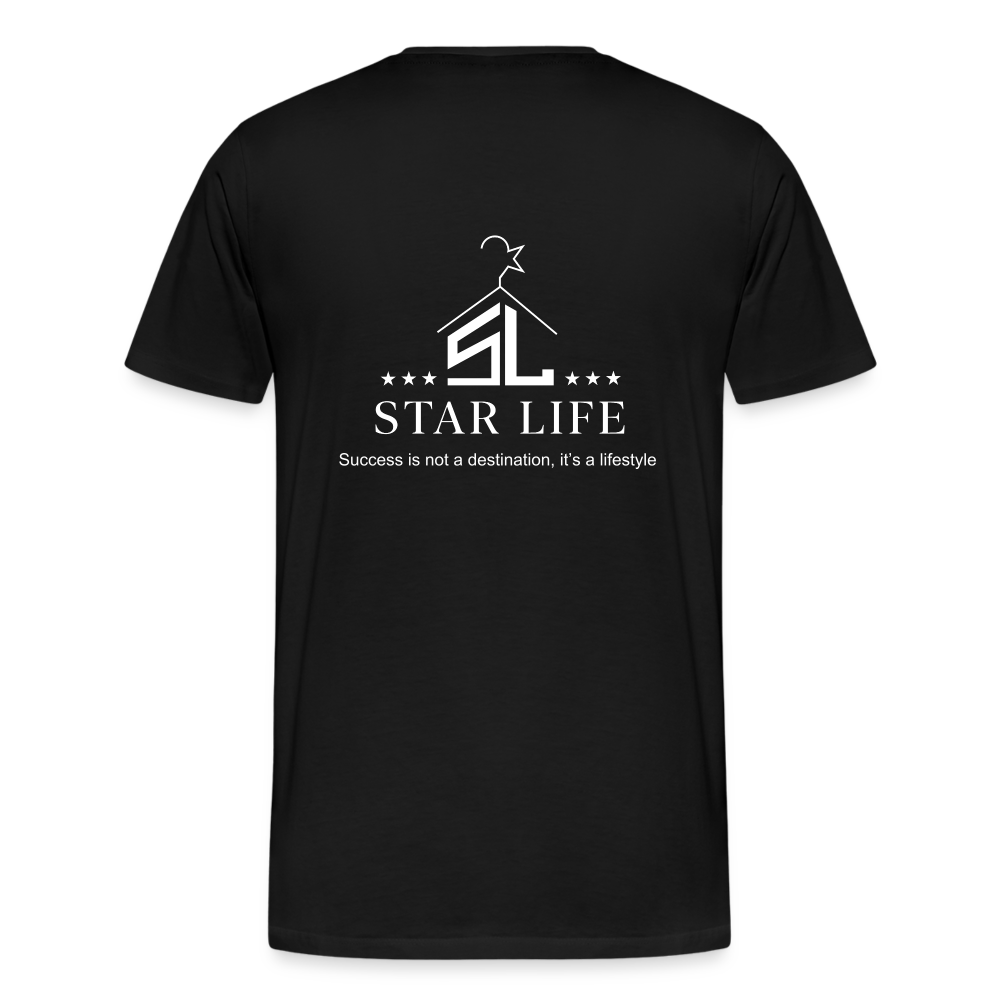 Men’s star life inspirational tee - black