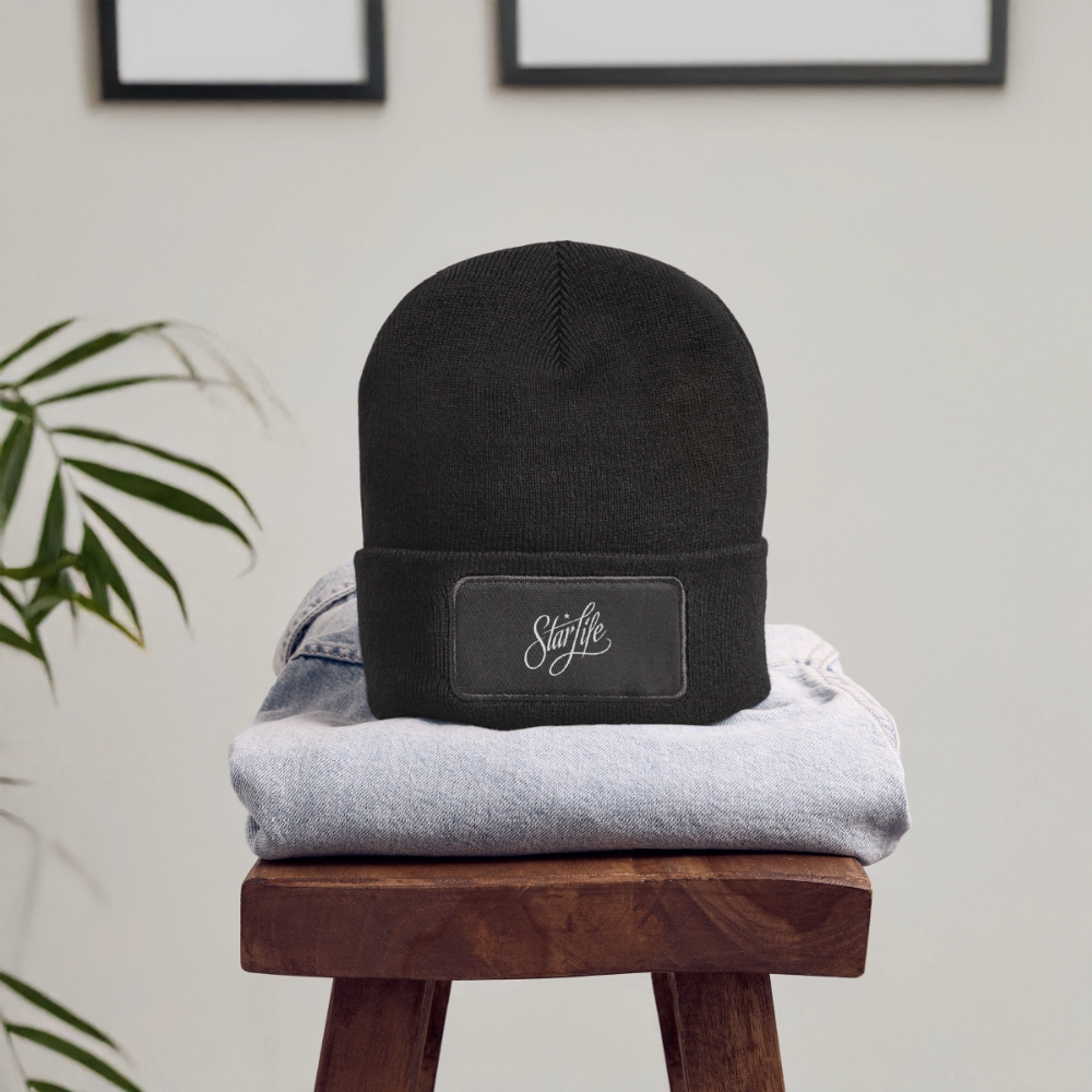 Patch Beanie - dark grey