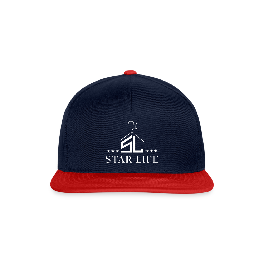 Snapback Cap - navy/red