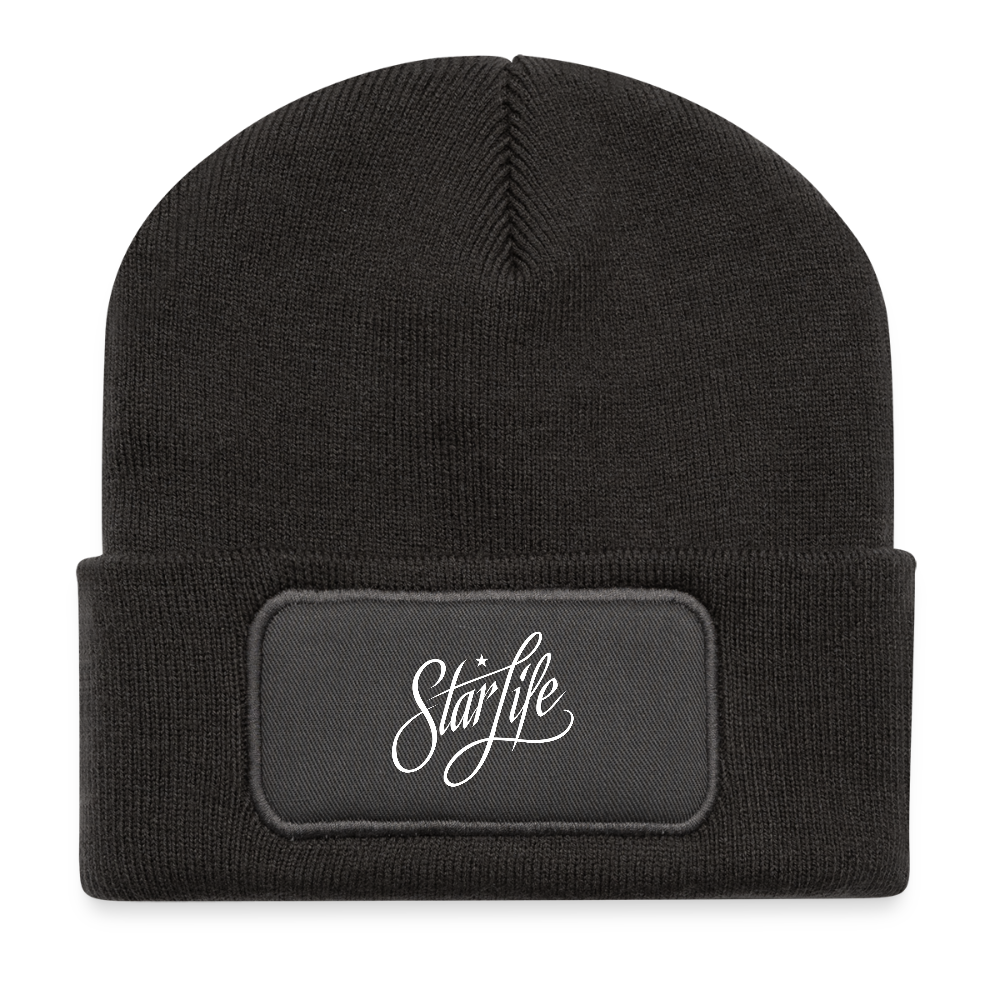 Patch Beanie - dark grey