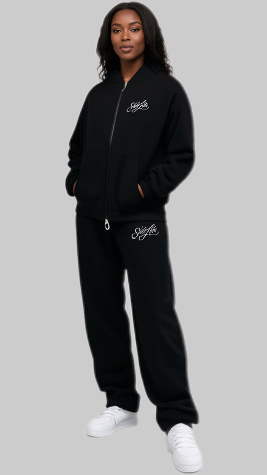 Star Life Signature Tracksuit – Black Oversized Hoodie